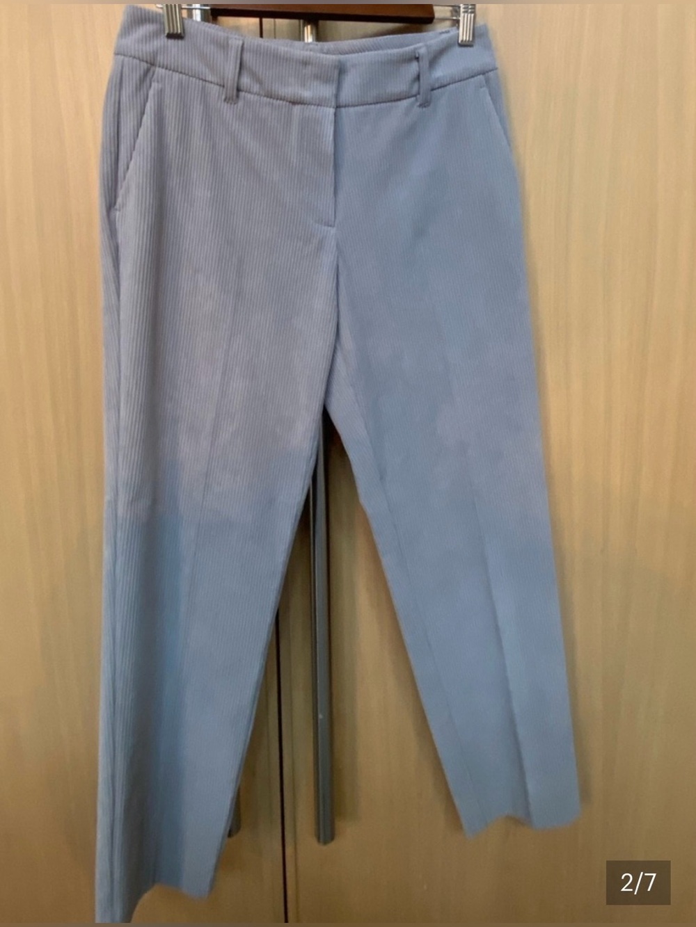 New Olsen (lisa) Light Gray Corduroy pants Straight Fit US 6/S